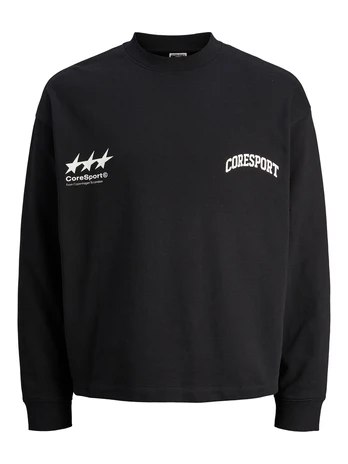 Megztinis vyrams, Juoda, Signal sweat crew neck