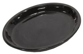 Mega Lėkštelė vazonui Glazed, apvali, juoda, 34 x 4(A) cm