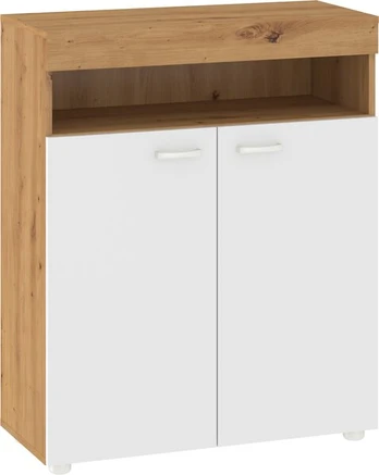 Komoda Meblocross Max, ruda/balta