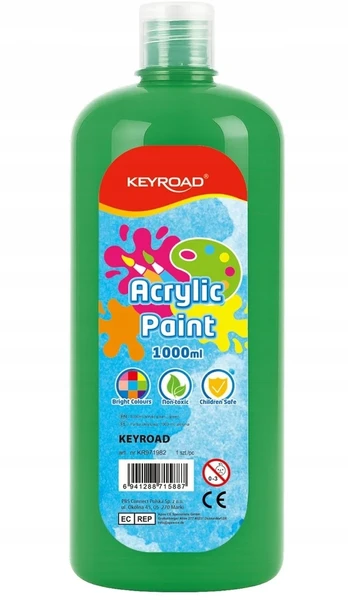 Keyroad akriliniai dažai, 1000ml, žali