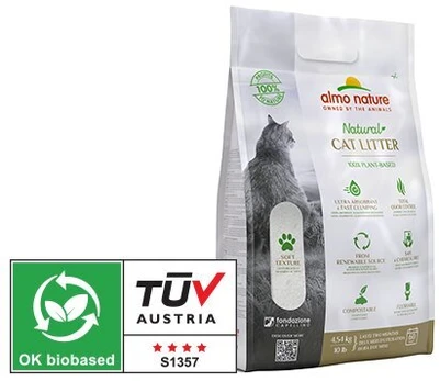 Kačių kraikas Almo Nature smėlis, 4.54 kg.
