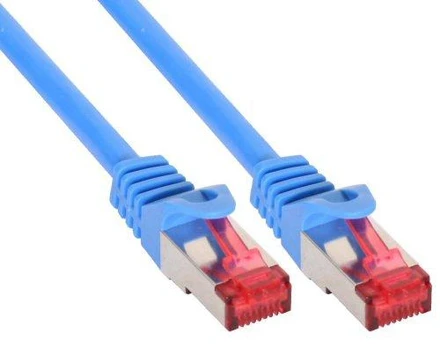 Inline Patchcord, Cat .6, S/FTP, 0,5 m, Mėlyna (76450B)