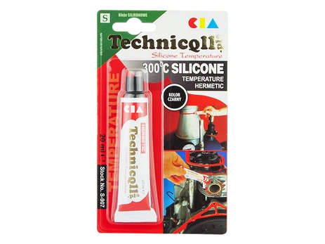 Aukštos temperatūros silikonas 20ml juodas