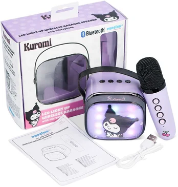 Otl Technologies Hello Kitty Kuromi LED Karaoke Speaker and Microphone
