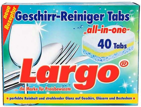 Indaplovių tabletės LARGO all-in-one 40vnt