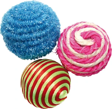 PET NOVA Ballset kamuoliukai katėms 3vnt 2pak