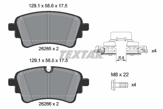 TEXTAR 2626503 Brake pad set