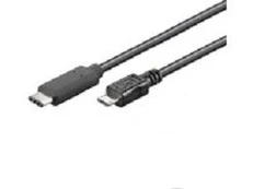 MICROCONNECT USB kabelis, USB C han til USB 2.0 Micro B han, længde 1 meter, farve: sort
