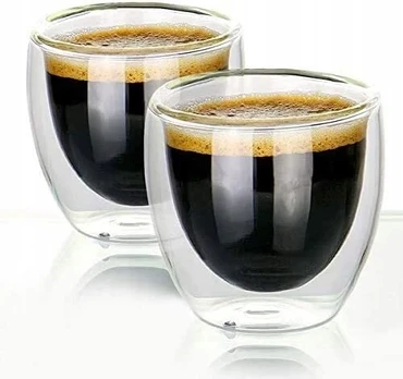 Terminės stiklinės espresso kavai 80ml 2 vnt.