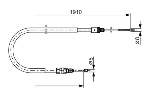 Trosas, stovėjimo stabdys BOSCH 1 987 482 323