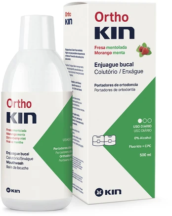 ORTHOKIN burnos skalavimo skystis #braškių mentolis 500 ml