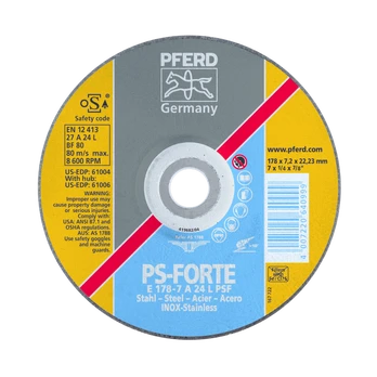 Agresyvaus šlifavimo diskas PFERD E150-7 A24 L PSF