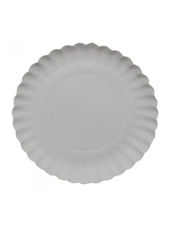 Vienkartinė lėkštė (popierinė, balta, 23 cm., 100 vnt.)