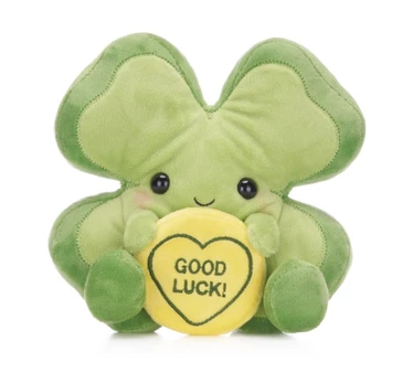 Love Hearts 7" Good Luck Clover Plush Gift
