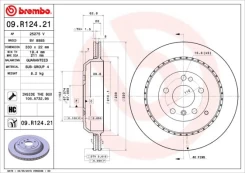 Stabdžių diskas BREMBO 09.R124.21 kaina