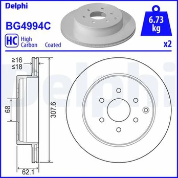 DELPHI BG4994C Brake Disc