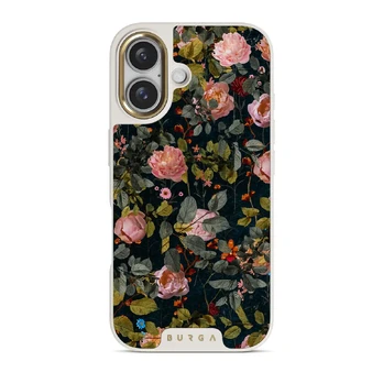 Bloomy Garden - Vintage iPhone 16 Case, Elite Light (MagSafe) / Gold