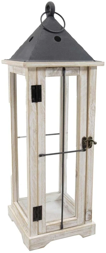Mega Žibintas Lantern, kvadratinis, baltas, 24 x 70(A) cm