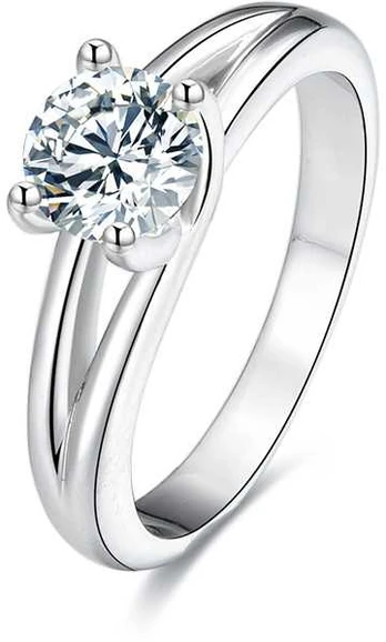 Beneto Sidabrinis ring with AGG198 crystals