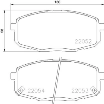 Stabdžių trinkelių rinkinys, diskinis stabdys BREMBO P 30 077