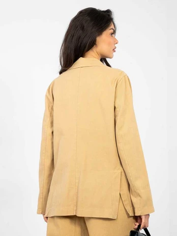 Rue Paris Marynarka-IT-MA-FL7703.49-camelowy