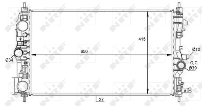 Variklio radiatorius NRF NRF 59076