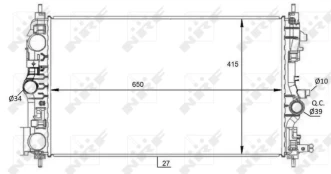 Variklio radiatorius NRF NRF 59076 kaina