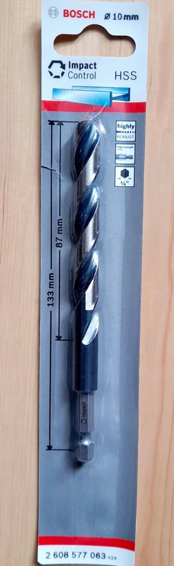 „Bosch“ grąžtas „HSS Impact Control“ 10,0 mm