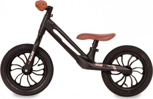 Qplay balansinis dviratis Racer, Black/Brown