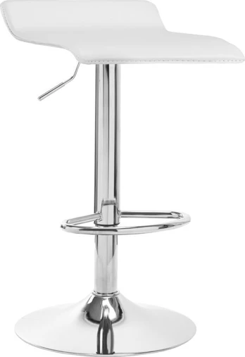 Baro kėdė WAVY ECO LEATHER CHROME WHITE