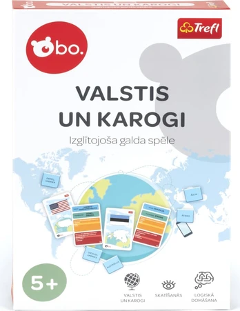 bo. Educational board game Countries and flags (In Latvian lang.)