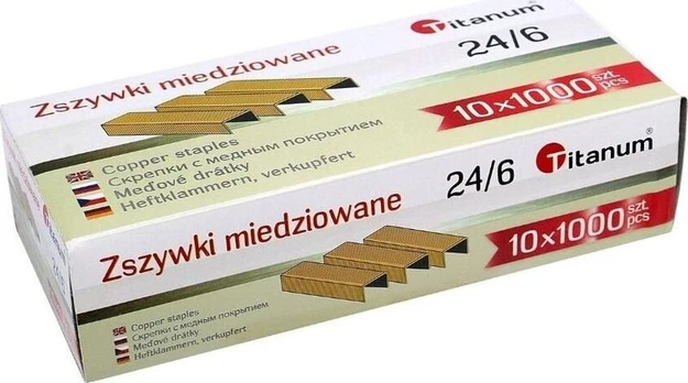 Varinės kabės 24/6 1000vnt - Titanum