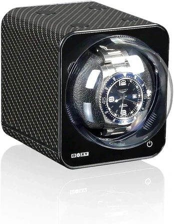 Watch winder Boxy Fancy Brick Carbon