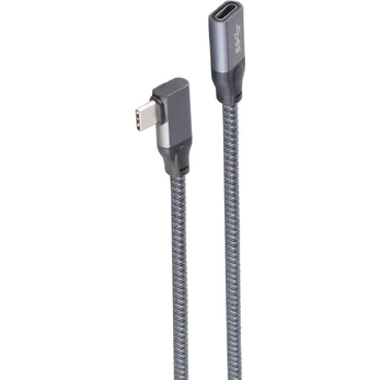 USB kabelis Shiverpeaks Shiverpeaks USB-C pratęsimo kabelis 3.2 90° Pro 2m