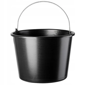Statybinis kibiras su rankena, plastikinis, apvalus, 16L