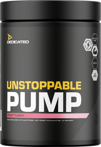 Dedicated Nutrition Dedicated Unstoppable Pump 405 g. (Fruit Punch skonis)