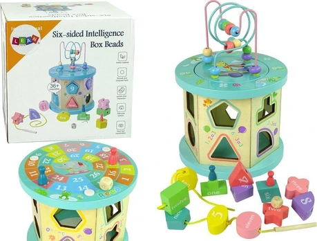 Lean Toys Edukacinis medinis mokomasis kubas