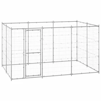 Lauko voljeras šunims, galvanizuotas plienas, 7,26m²