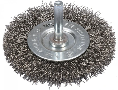 Šveitimo šepetys diskinis, drėlei, INOX Yato | d-75mm