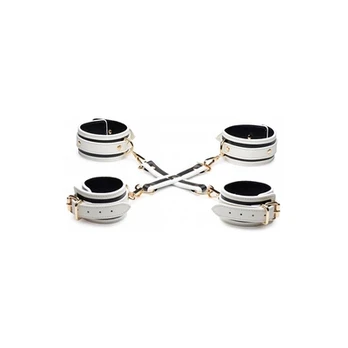 Xr Brands Kink Glow in the Dark Bondage Set with Cuffs, Blindfold & Paddle