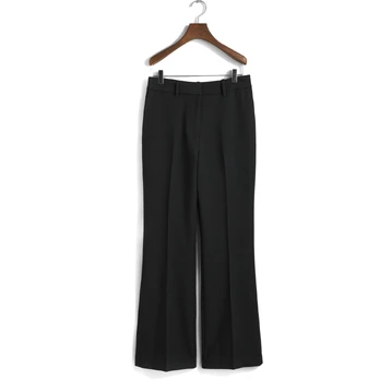Kelnės moterims, Juoda, slim flare slack