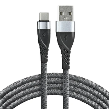 everActive CBB-2CG laidas USB - USB-C / Type-C 200 cm su greito įkrovimo palaikymu iki 3A, pilkas