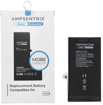 Inne AmpSentrix Basic battery for iPhone 12 / 12 Pro (high capacity)