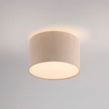 JUST LIGHT. Žalias Duro lubinis šviestuvas, tekstilinis, smėlio spalvos