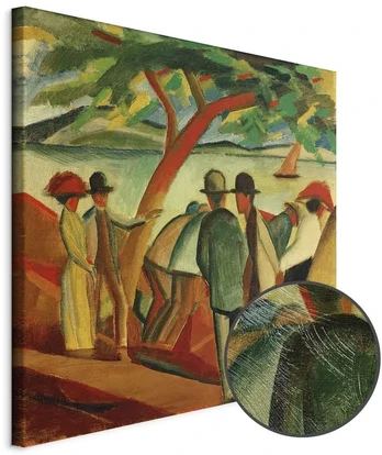 Paveikslas August Macke - Pasivaikščiojanti prie ežero