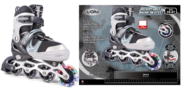 California - Inliners w/light size 39-41 - Black (24944)