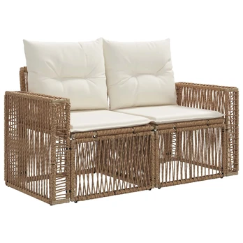 Sodo sofa 2-Vietų skaičius Smėlio poliratanas