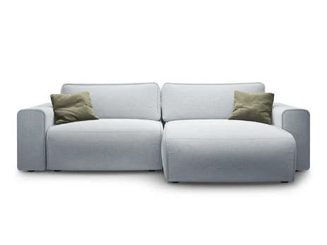 Right Corner Sofa With Bed Function And Box, "Victor", 3 Seats, 246x148x83, Light Grey