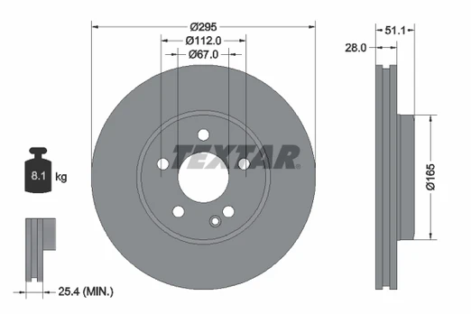 TEXTAR 92254803 Brake Disc