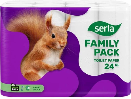 SERLA tualetinis popierius Baltas 24vnt, 3sluoksnių